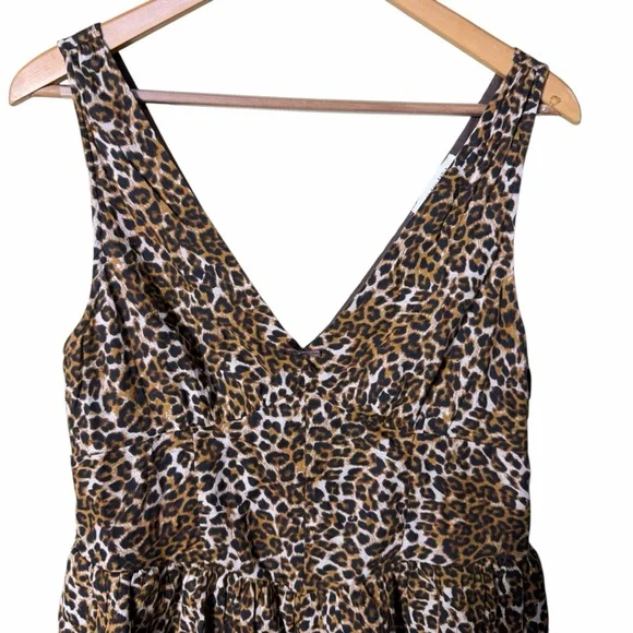 American Eagle AE V-Neck Romper Leopard Print Size Medium - Picture 5 of 13